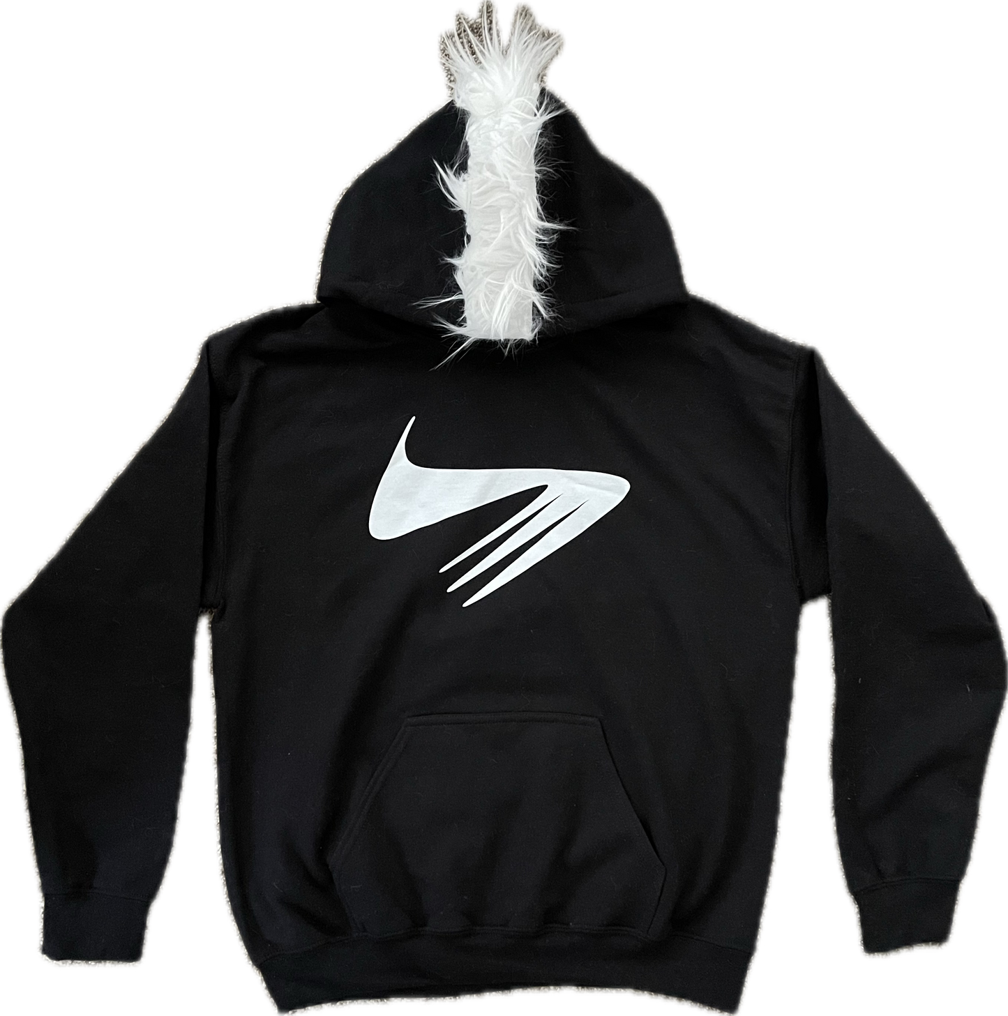 MOHAWK FUR HOODIE (WHITE)