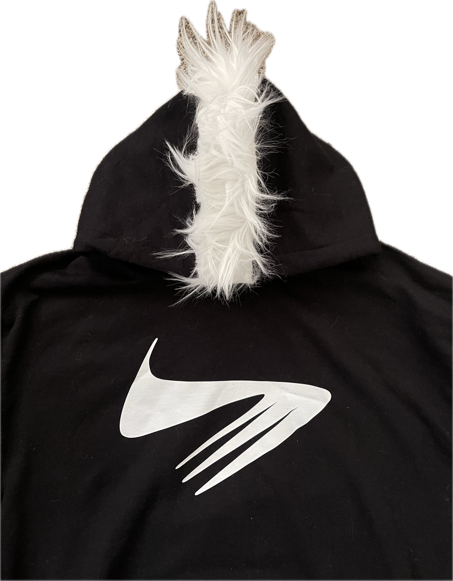 MOHAWK FUR HOODIE (WHITE)