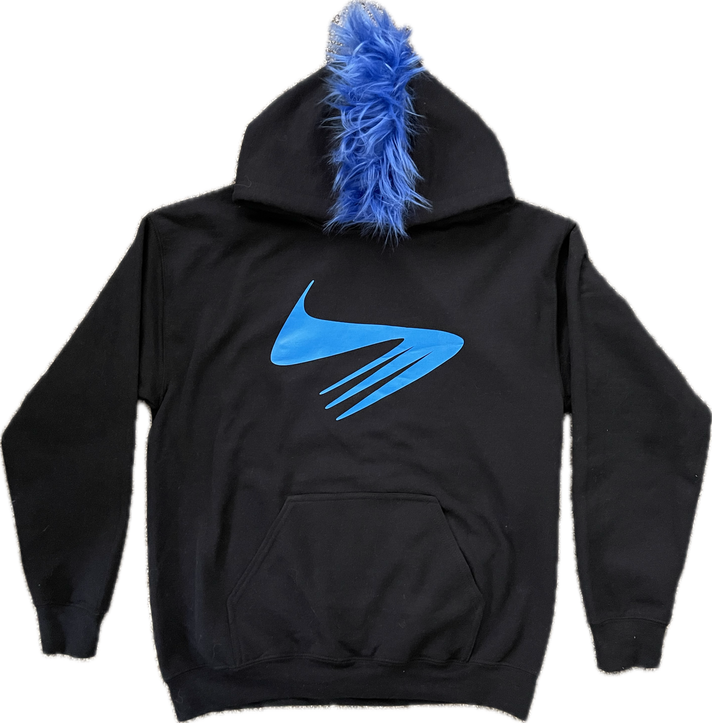 MOHAWK FUR HOODIE (BLUE)